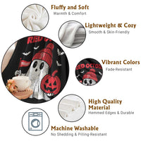 Red October Halloween Ghost Throw Blanket Philadelphia Spooky Pumpkin TS10