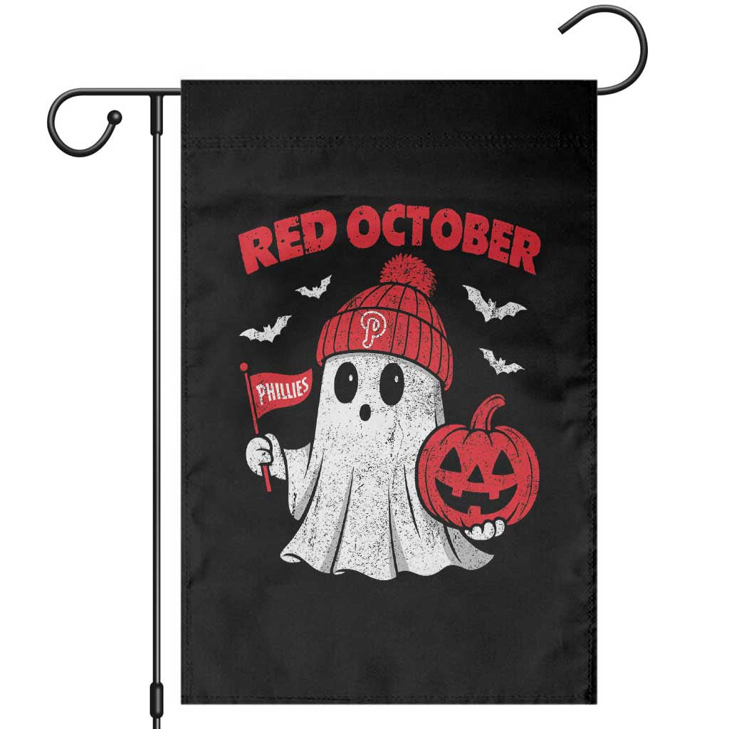 Red October Halloween Ghost Garden Flag Philadelphia Spooky Pumpkin TS10
