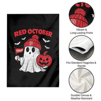 Red October Halloween Ghost Garden Flag Philadelphia Spooky Pumpkin TS10