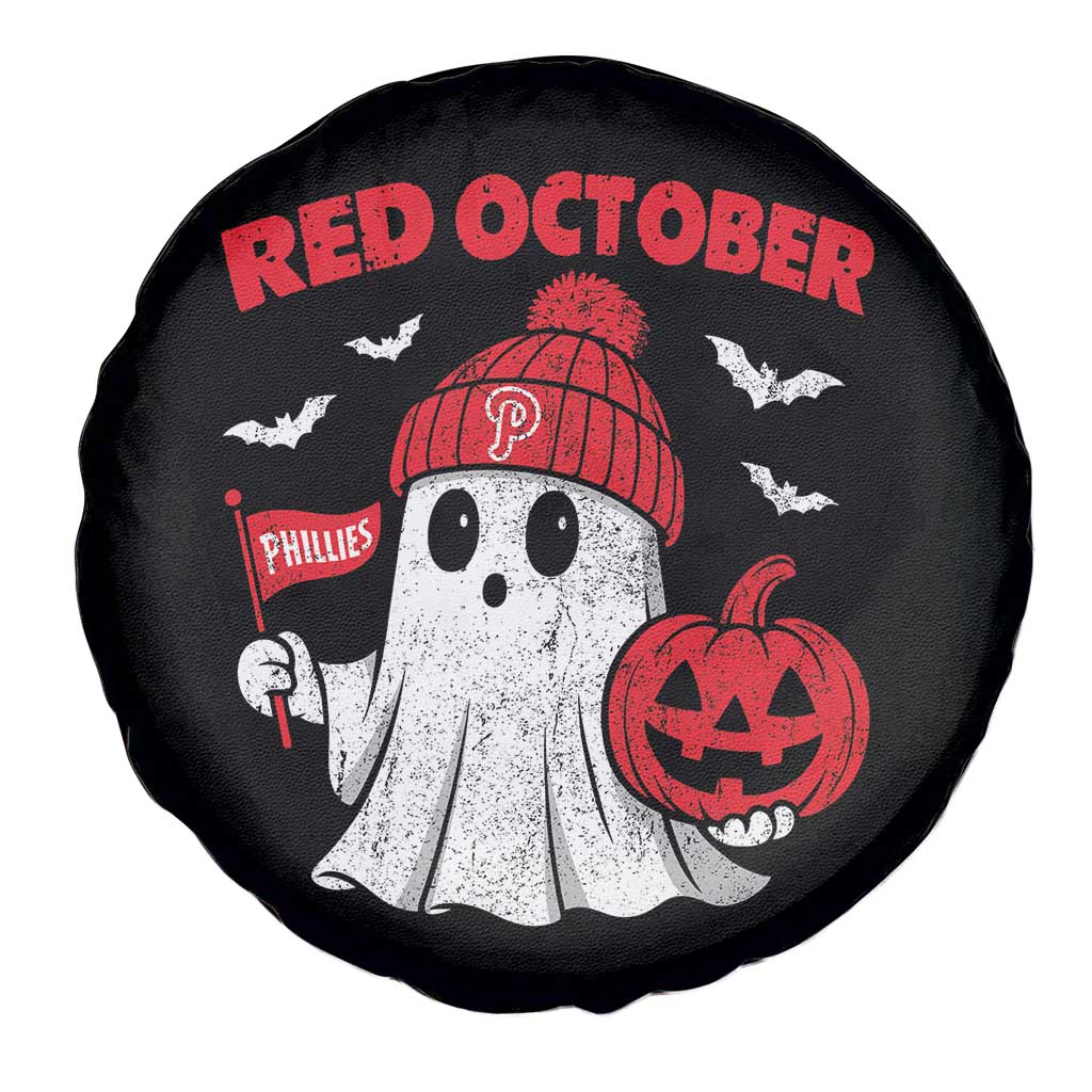 Red October Halloween Ghost Spare Tire Cover Philadelphia Spooky Pumpkin TS10