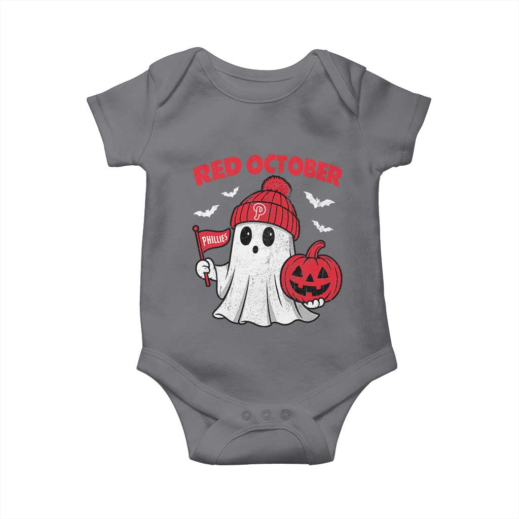 Red October Halloween Ghost Baby Onesie Philadelphia Spooky Pumpkin TS10