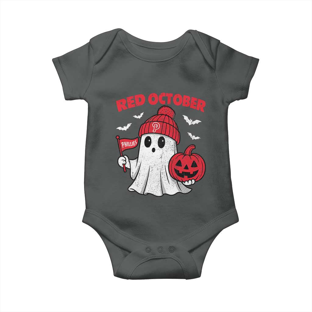 Red October Halloween Ghost Baby Onesie Philadelphia Spooky Pumpkin TS10