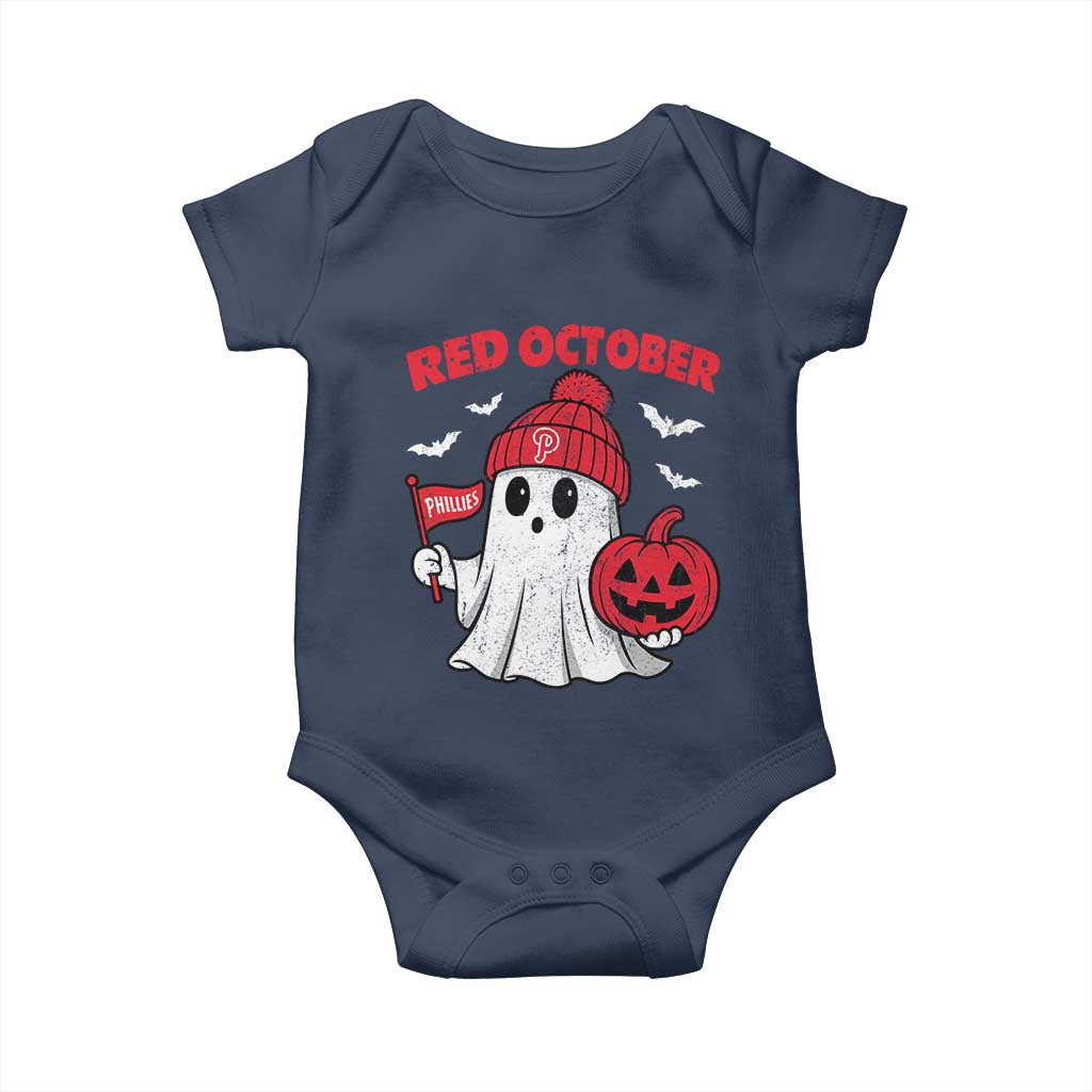 Red October Halloween Ghost Baby Onesie Philadelphia Spooky Pumpkin TS10