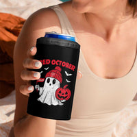 Red October Halloween Ghost 4 in 1 Can Cooler Tumbler Philadelphia Spooky Pumpkin - Wonder Print Shop