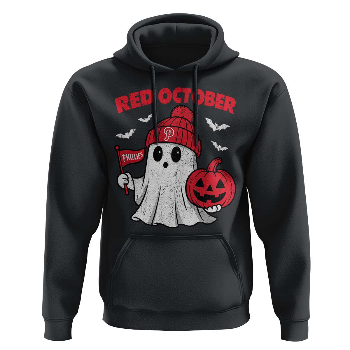 Red October Halloween Ghost Hoodie Philadelphia Spooky Pumpkin TS10