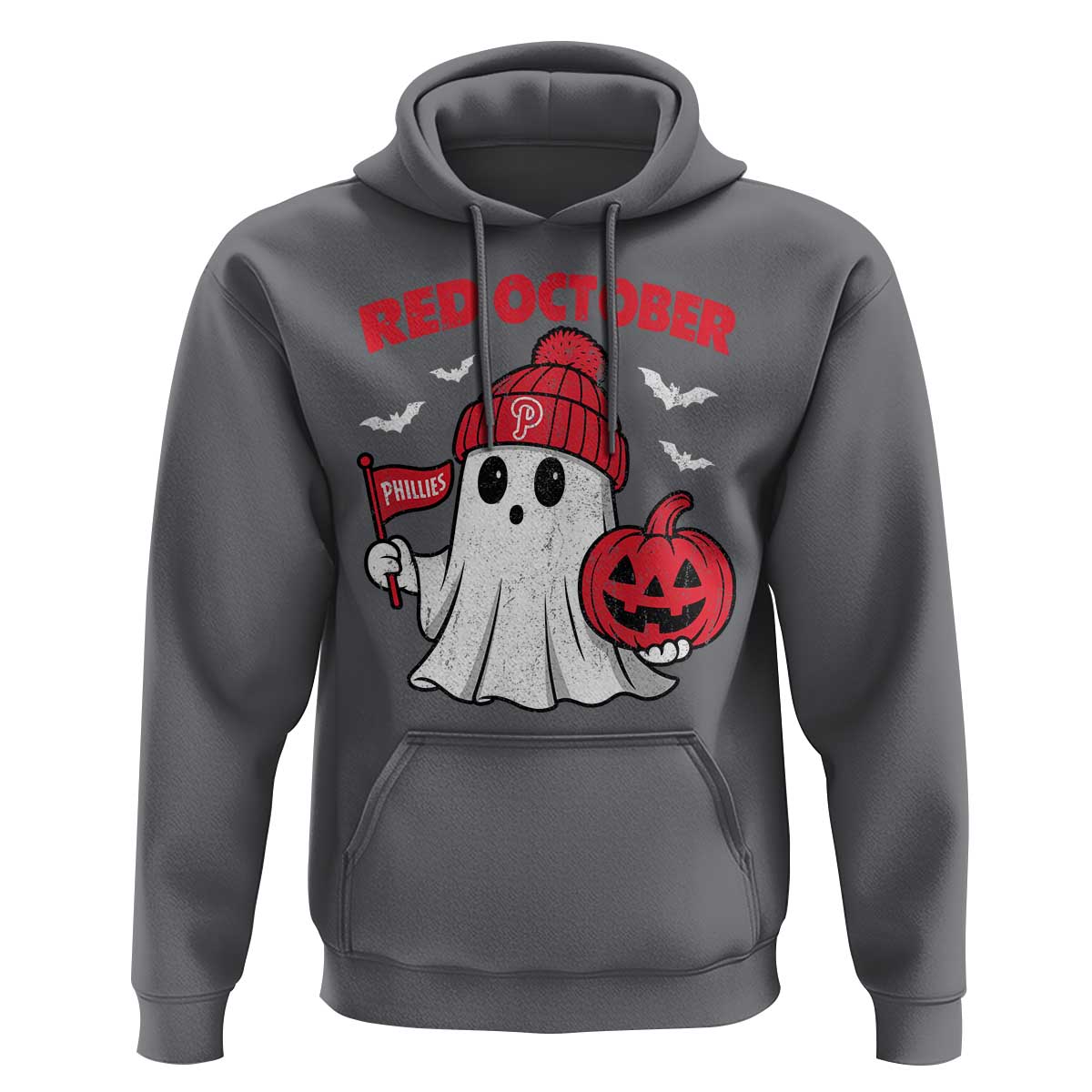 Red October Halloween Ghost Hoodie Philadelphia Spooky Pumpkin TS10