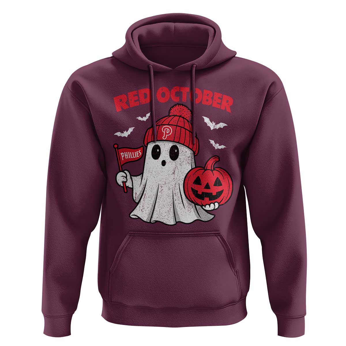 Red October Halloween Ghost Hoodie Philadelphia Spooky Pumpkin TS10