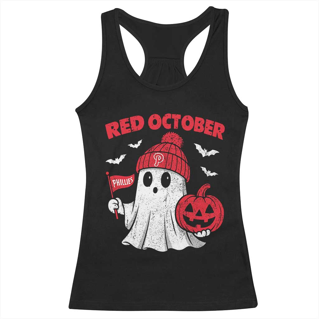 Red October Halloween Ghost Racerback Tank Top Philadelphia Spooky Pumpkin TS10