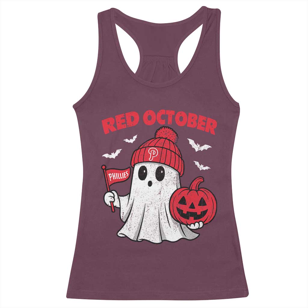 Red October Halloween Ghost Racerback Tank Top Philadelphia Spooky Pumpkin TS10
