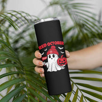 Red October Halloween Ghost Skinny Tumbler Philadelphia Spooky Pumpkin TS10
