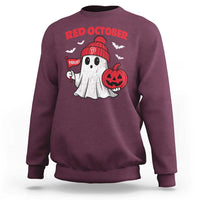 Red October Halloween Ghost Sweatshirt Philadelphia Spooky Pumpkin TS10