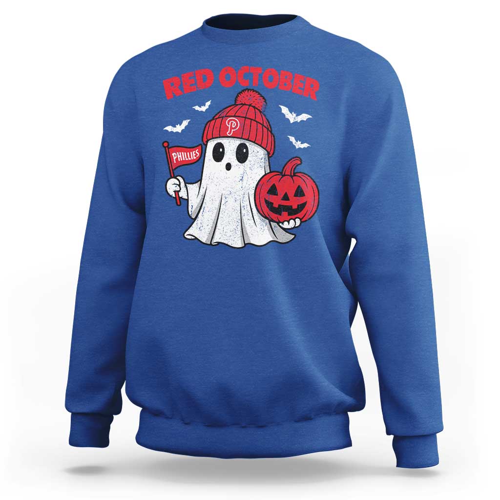 Red October Halloween Ghost Sweatshirt Philadelphia Spooky Pumpkin TS10