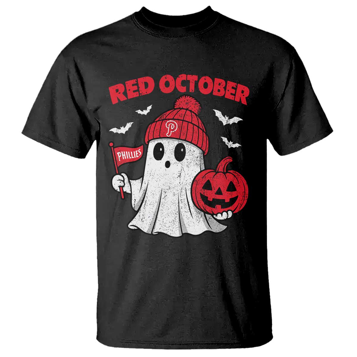 Red October Halloween Ghost T Shirt Philadelphia Spooky Pumpkin TS10