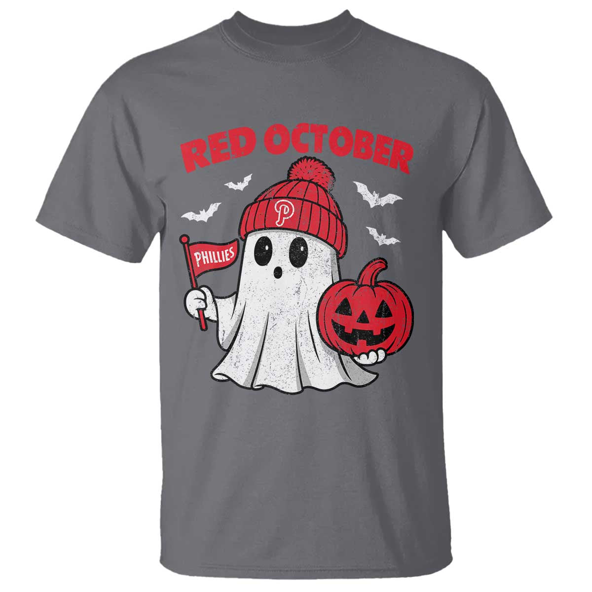 Red October Halloween Ghost T Shirt Philadelphia Spooky Pumpkin TS10