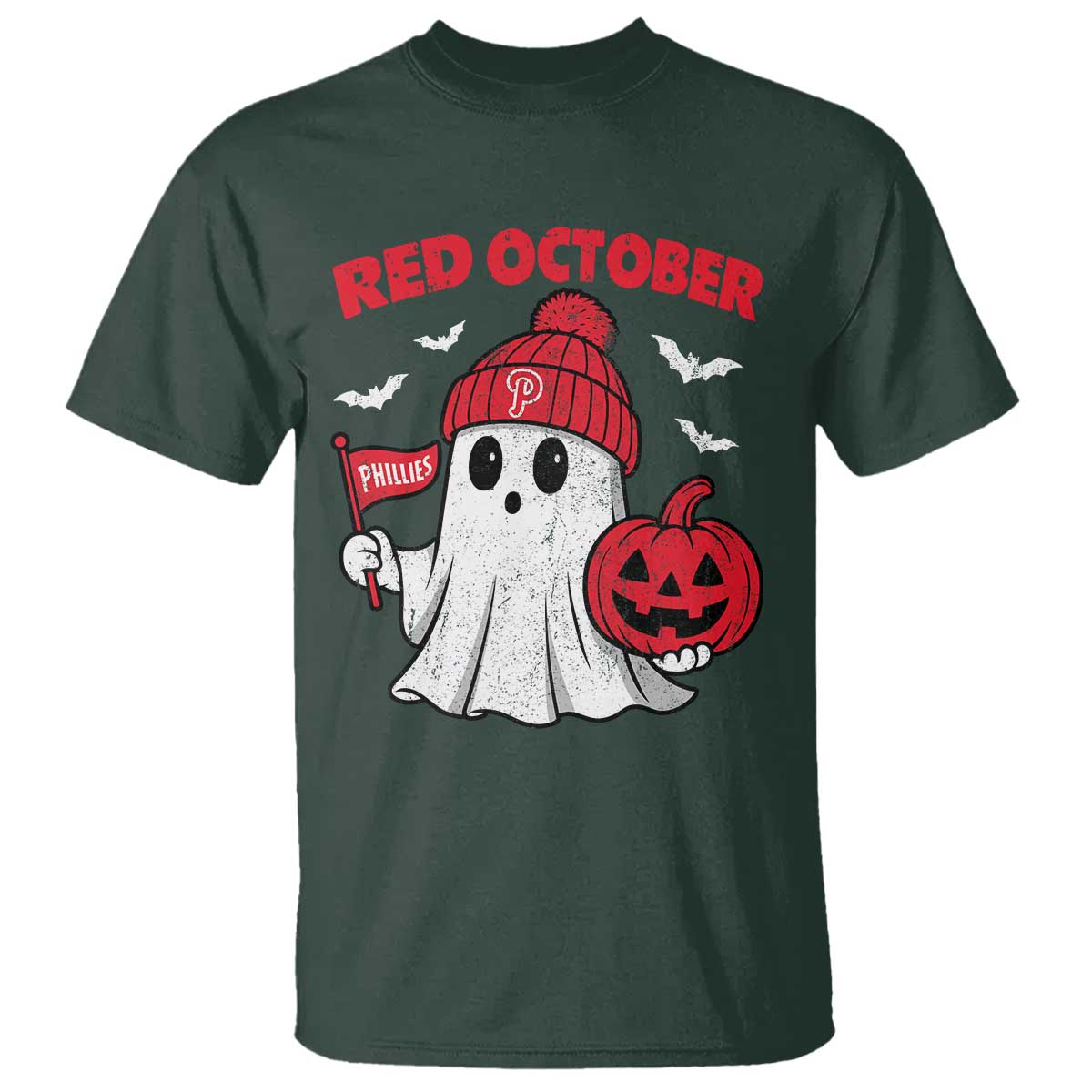 Red October Halloween Ghost T Shirt Philadelphia Spooky Pumpkin TS10