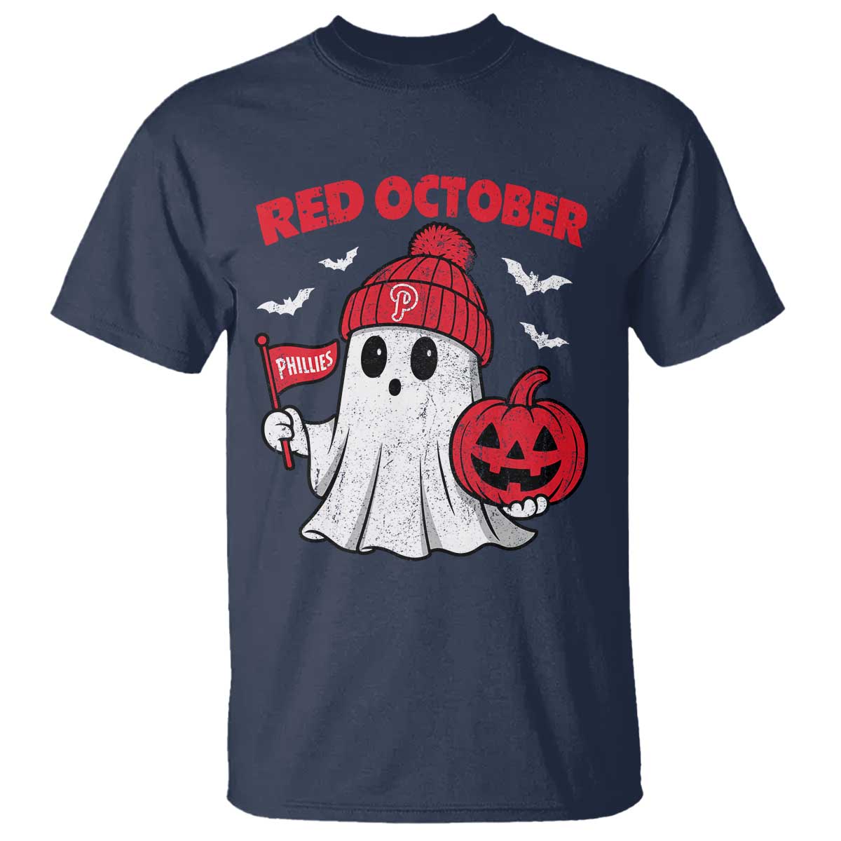 Red October Halloween Ghost T Shirt Philadelphia Spooky Pumpkin TS10