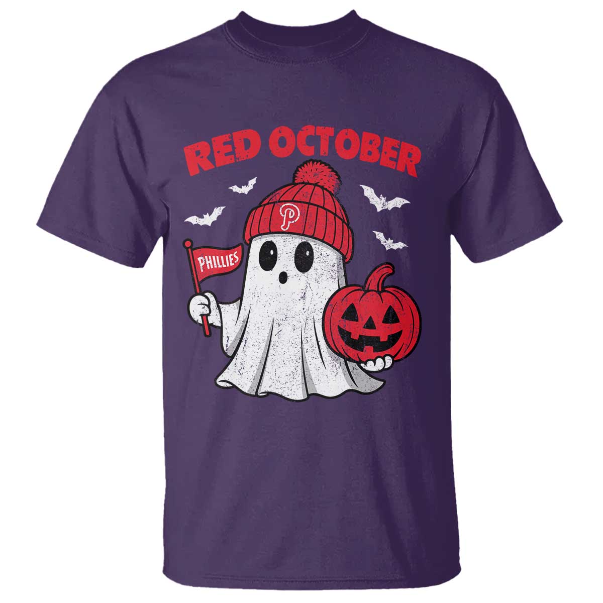 Red October Halloween Ghost T Shirt Philadelphia Spooky Pumpkin TS10