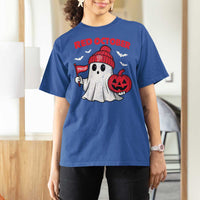 Red October Halloween Ghost T Shirt For Women Philadelphia Spooky Pumpkin TS10