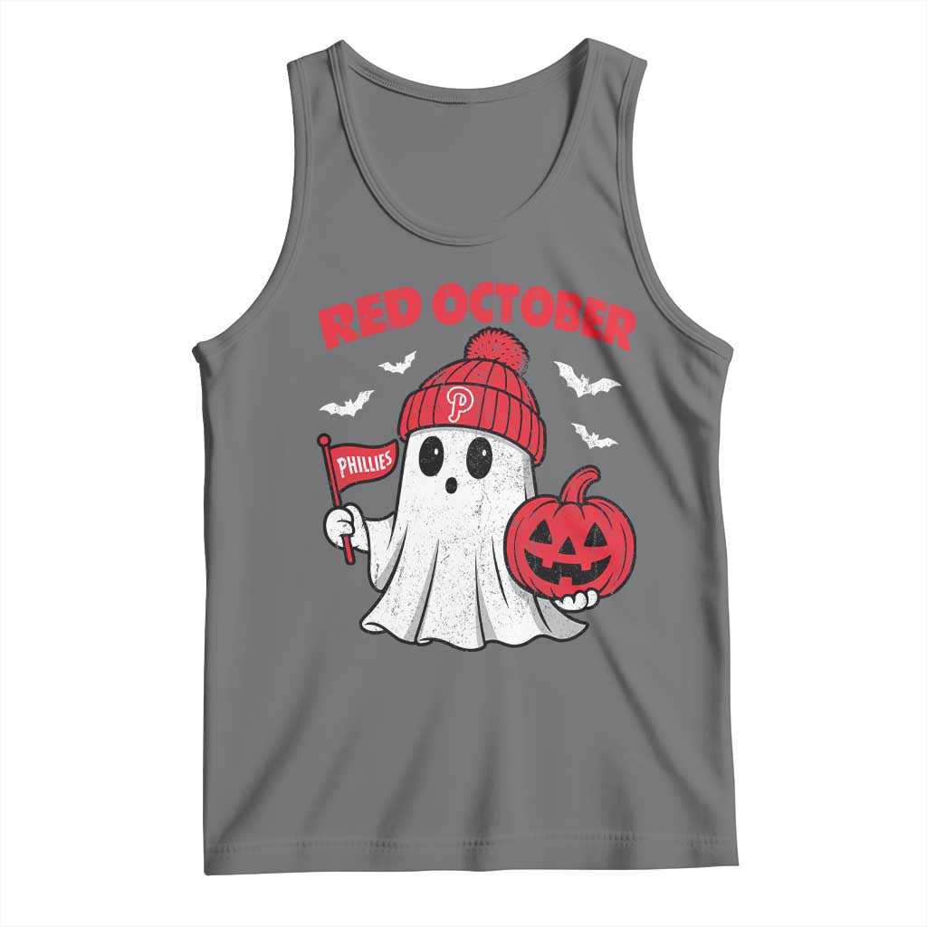 Red October Halloween Ghost Tank Top Philadelphia Spooky Pumpkin TS10
