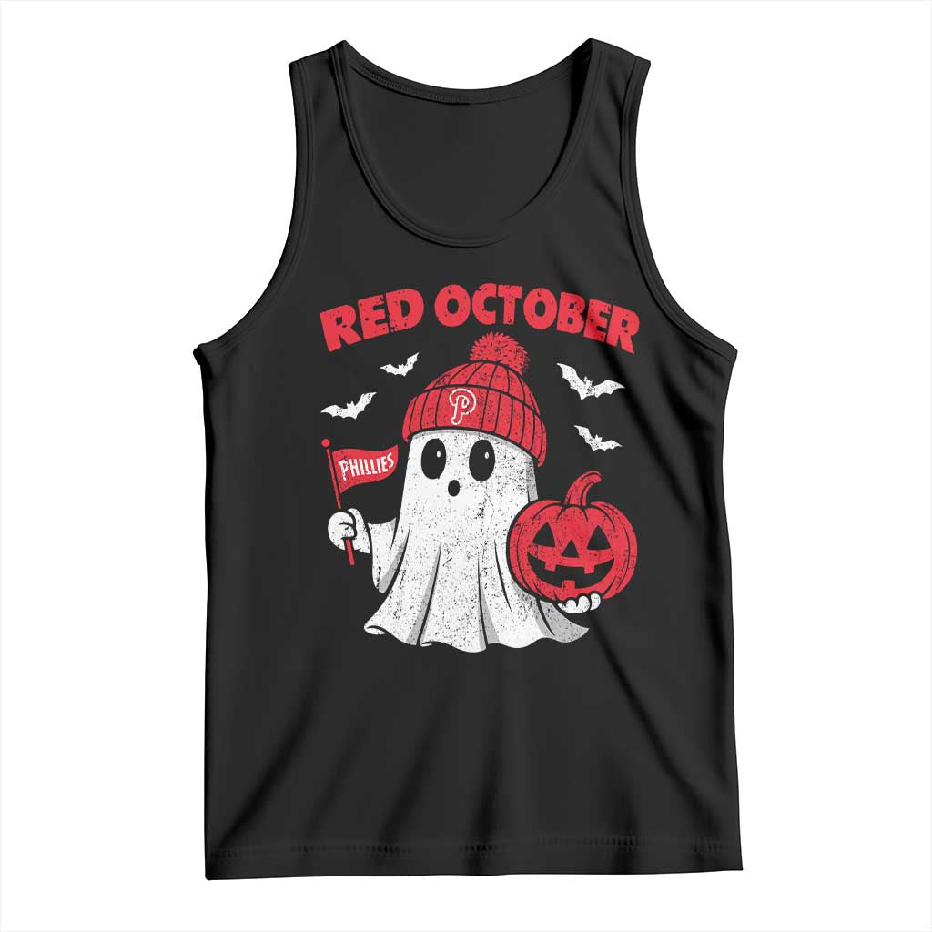 Red October Halloween Ghost Tank Top Philadelphia Spooky Pumpkin TS10