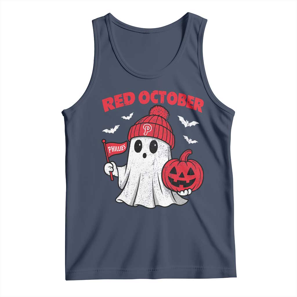 Red October Halloween Ghost Tank Top Philadelphia Spooky Pumpkin TS10