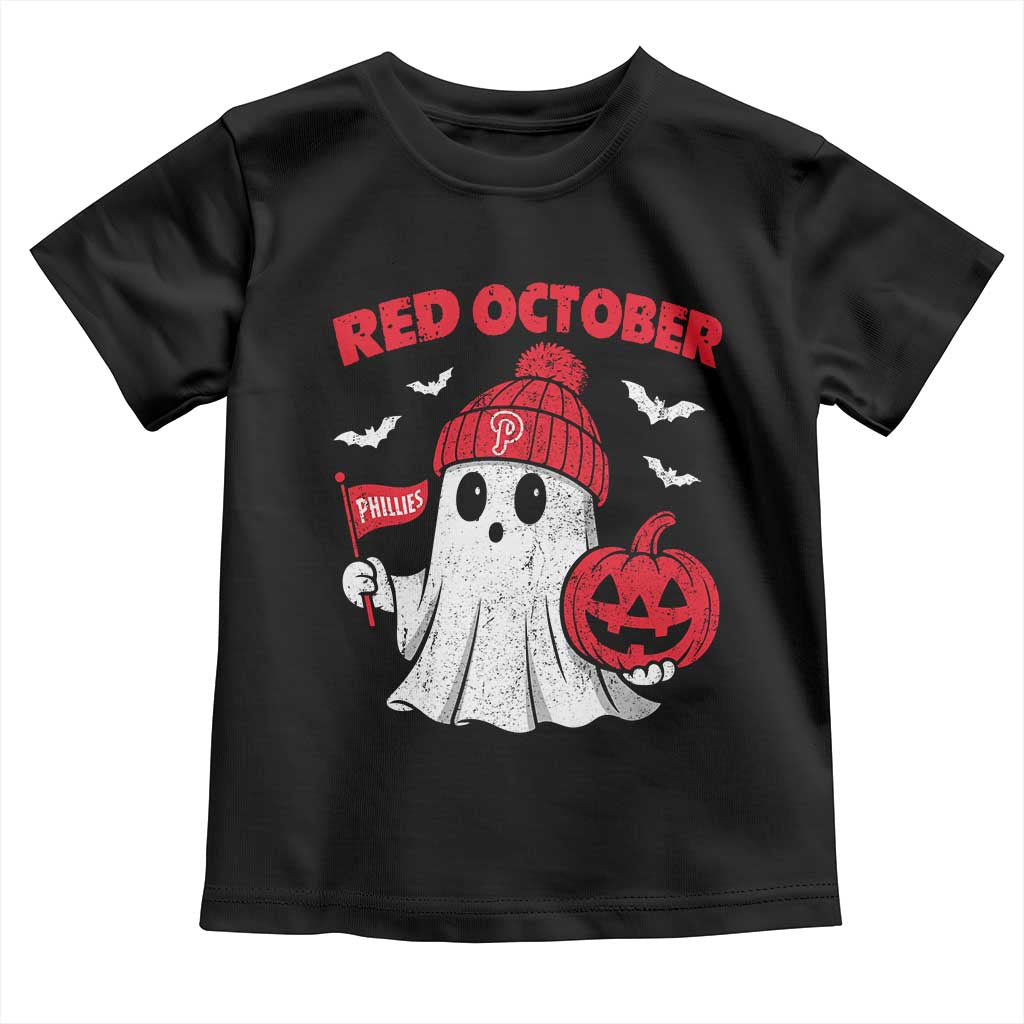 Red October Halloween Ghost Toddler T Shirt Philadelphia Spooky Pumpkin TS10
