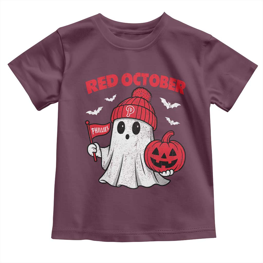 Red October Halloween Ghost Toddler T Shirt Philadelphia Spooky Pumpkin TS10