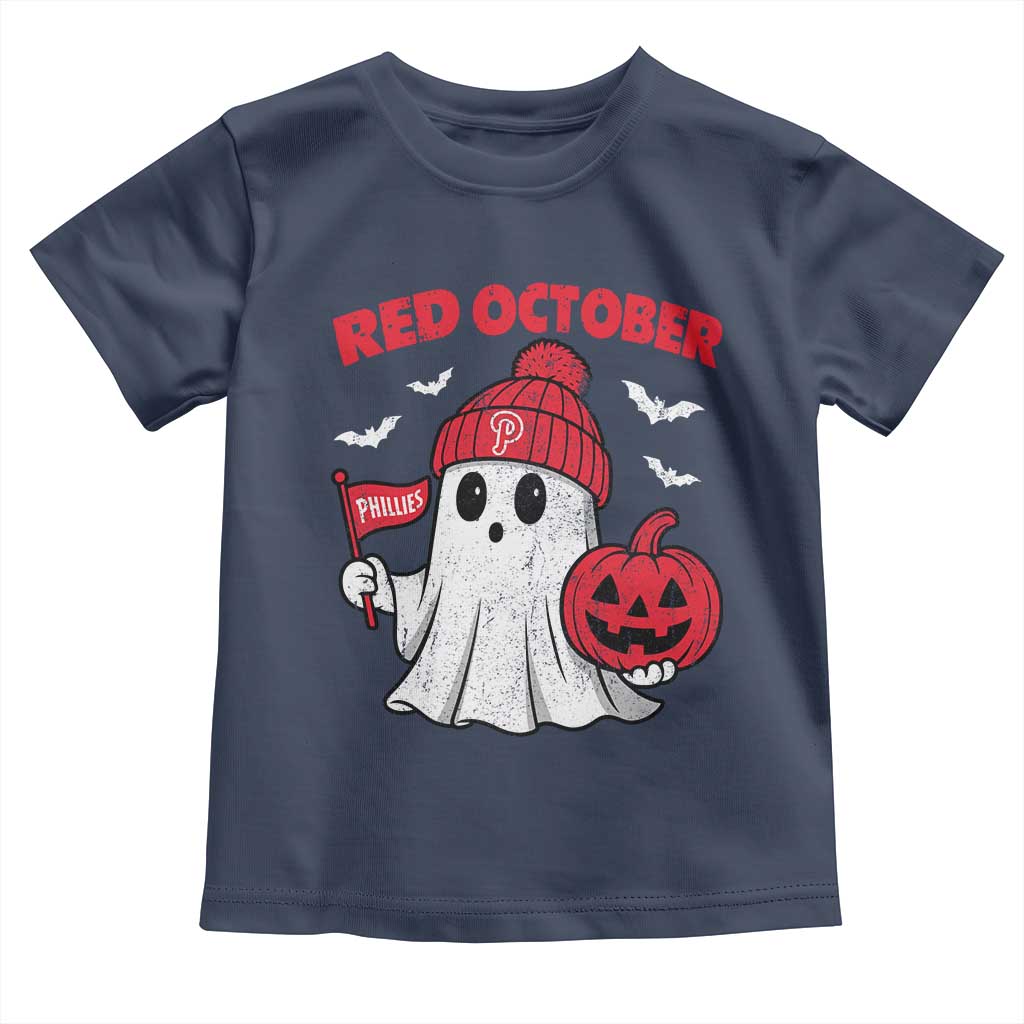 Red October Halloween Ghost Toddler T Shirt Philadelphia Spooky Pumpkin TS10