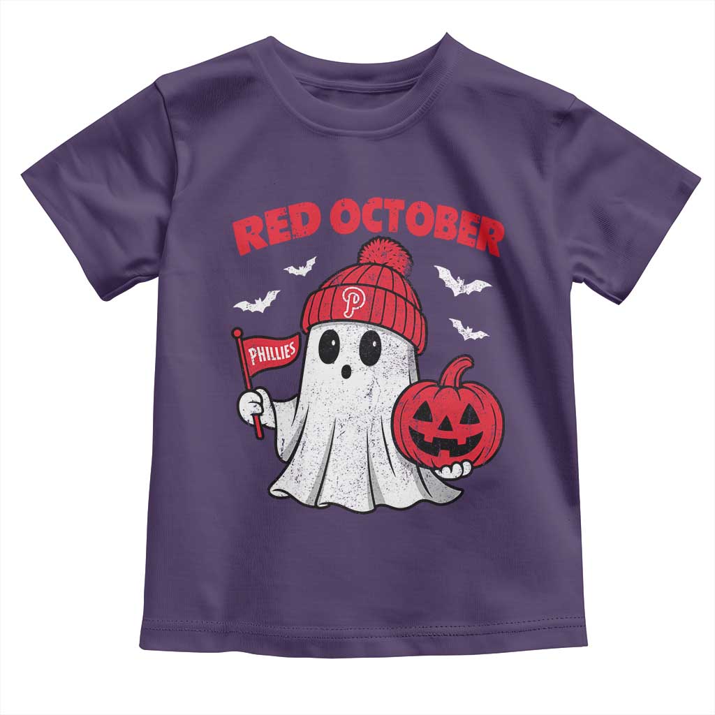 Red October Halloween Ghost Toddler T Shirt Philadelphia Spooky Pumpkin TS10