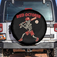 Red October Skeleton Baseball Spare Tire Cover Philadelphia Halloween Costume Funny - Wonder Print Shop