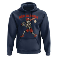 Red October Skeleton Baseball Hoodie Philadelphia Halloween Costume Funny - Wonder Print Shop