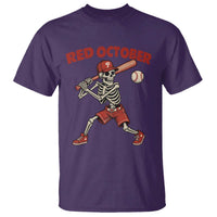 Red October Skeleton Baseball T Shirt Philadelphia Halloween Costume Funny - Wonder Print Shop