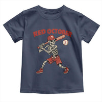 Red October Skeleton Baseball Toddler T Shirt Philadelphia Halloween Costume Funny - Wonder Print Shop