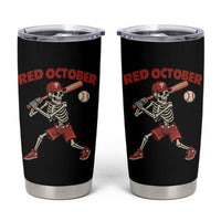 Red October Skeleton Baseball Tumbler Cup Philadelphia Halloween Costume Funny - Wonder Print Shop