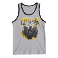 Vintage Pittsburgh Tank Top Retro Sports Fan Wild Bear Mascot Streetwear Bootleg - Wonder Print Shop