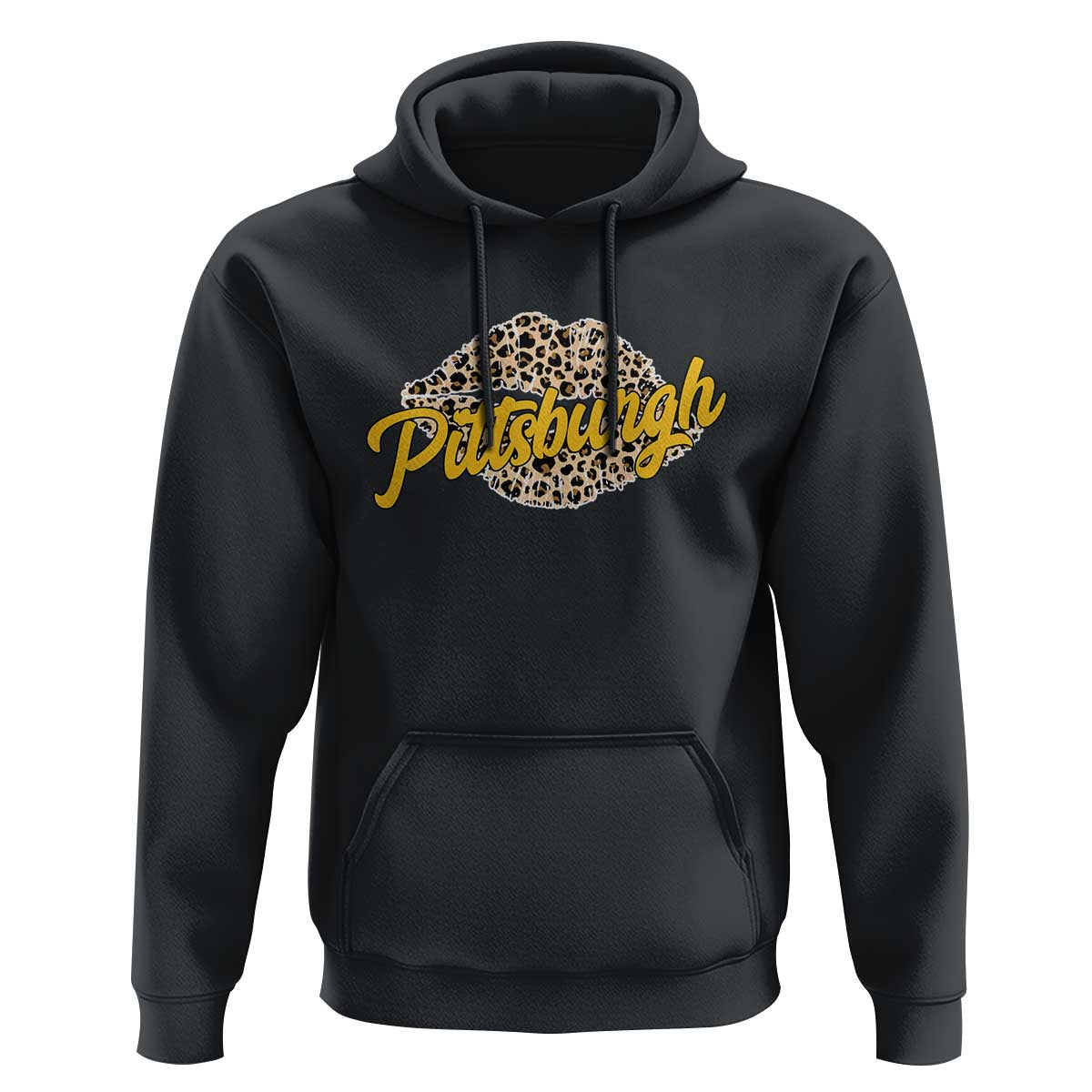 Pittsburgh Leopard Lips Hoodie Steel City Pride Woman Girl - Wonder Print Shop