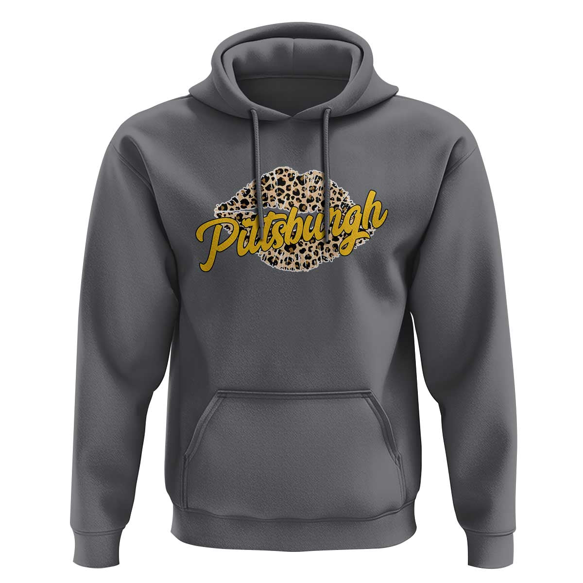 Pittsburgh Leopard Lips Hoodie Steel City Pride Woman Girl - Wonder Print Shop