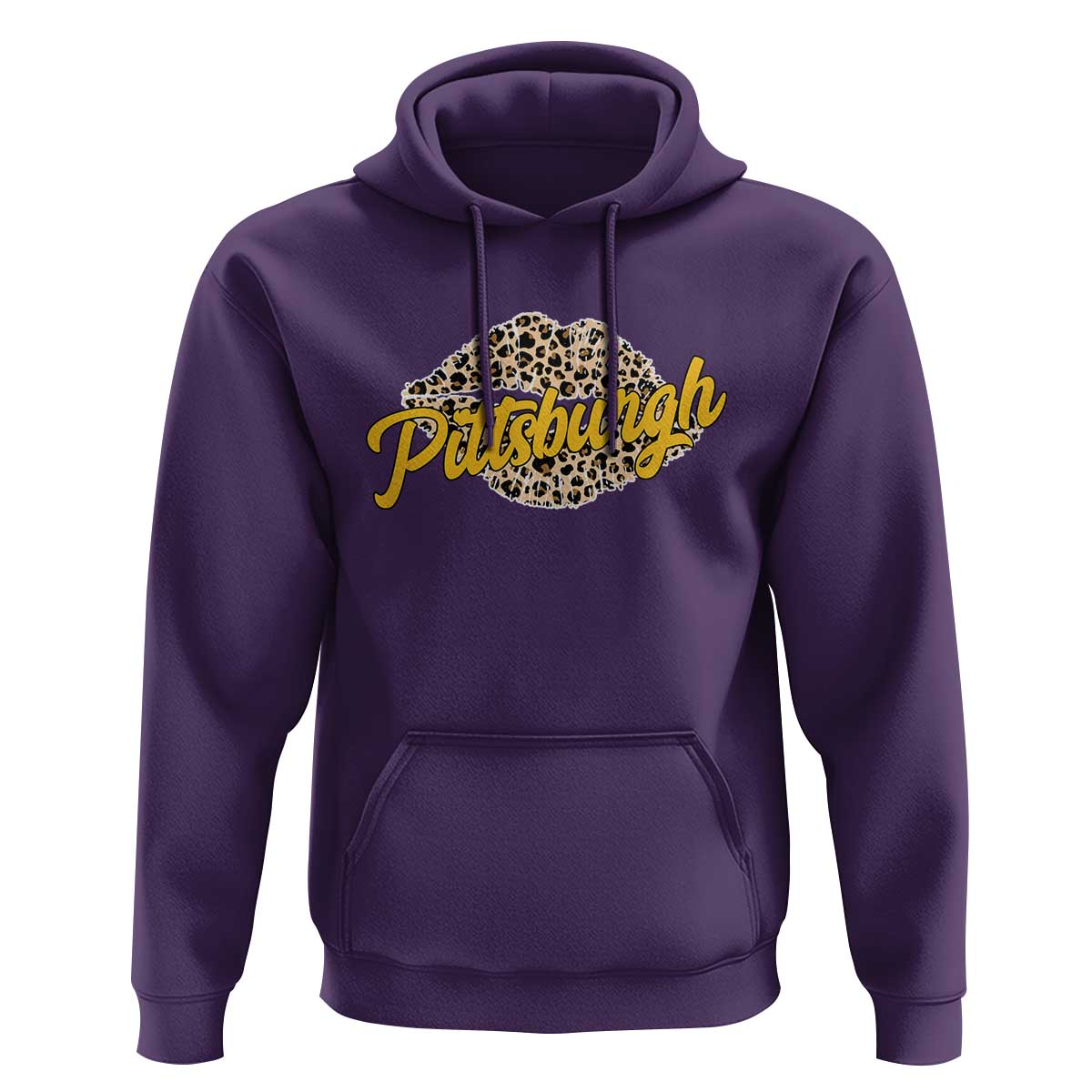 Pittsburgh Leopard Lips Hoodie Steel City Pride Woman Girl - Wonder Print Shop