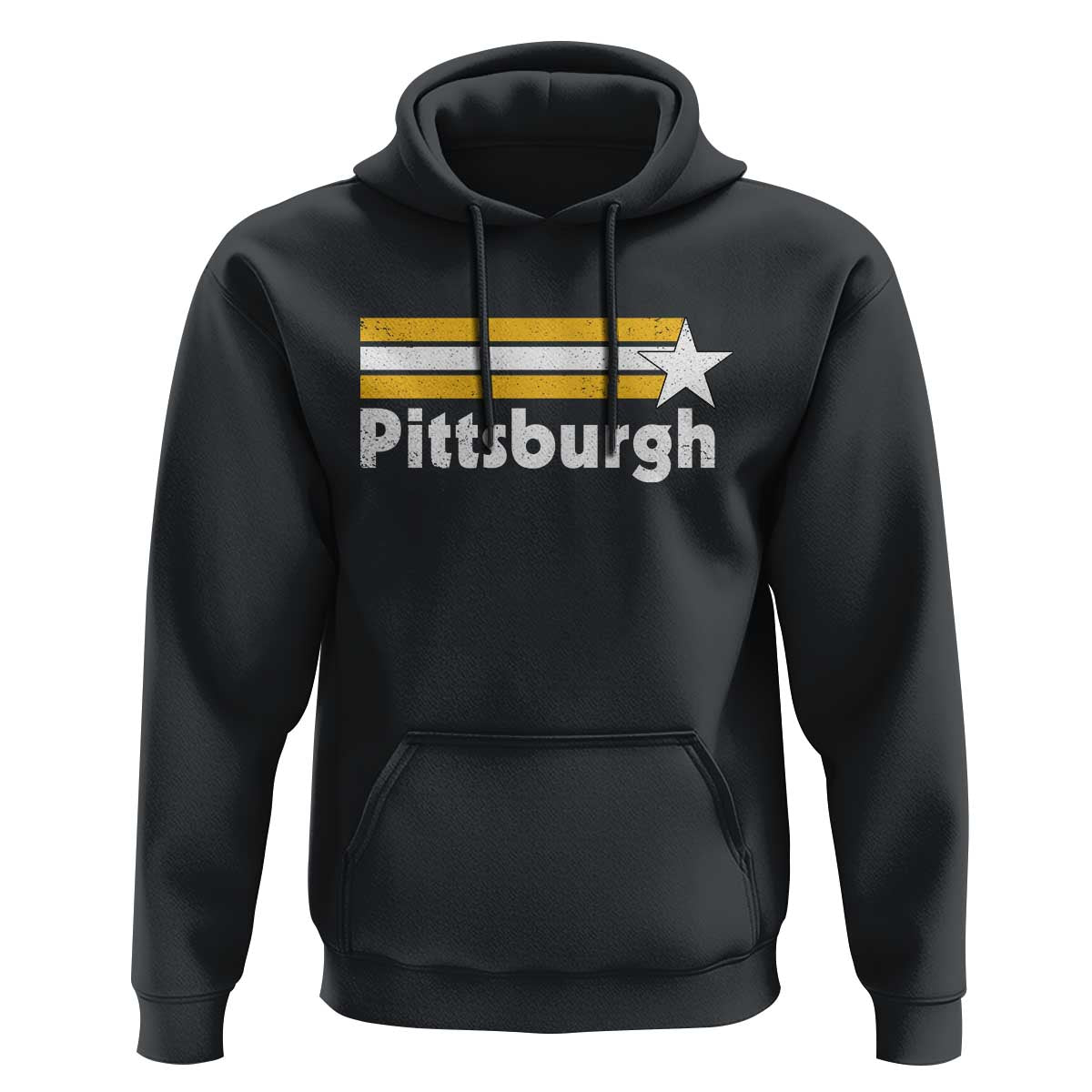 Retro Pittsburgh Hoodie Vintage Pennsylvania Stripes 70s 80s 90s - Wonder Print Shop