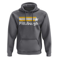 Retro Pittsburgh Hoodie Vintage Pennsylvania Stripes 70s 80s 90s - Wonder Print Shop