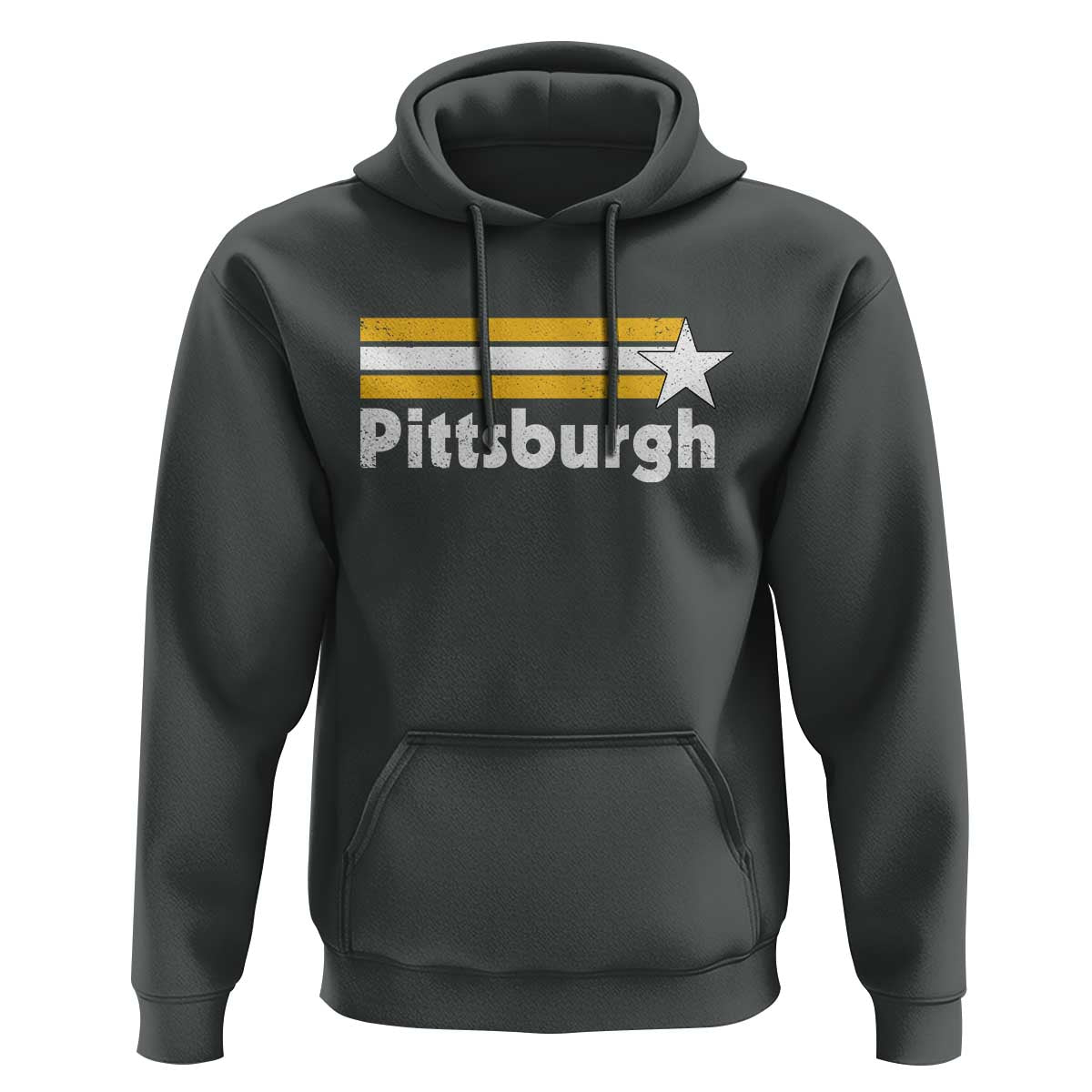 Retro Pittsburgh Hoodie Vintage Pennsylvania Stripes 70s 80s 90s - Wonder Print Shop