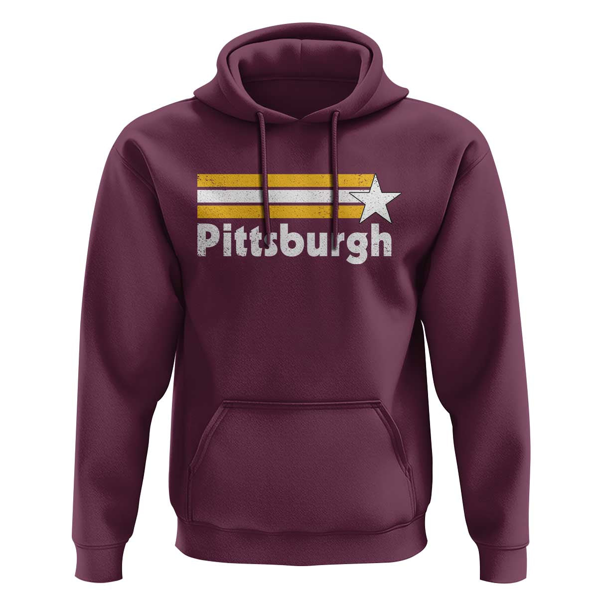 Retro Pittsburgh Hoodie Vintage Pennsylvania Stripes 70s 80s 90s - Wonder Print Shop