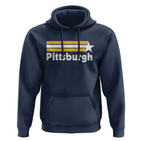 Retro Pittsburgh Hoodie Vintage Pennsylvania Stripes 70s 80s 90s - Wonder Print Shop