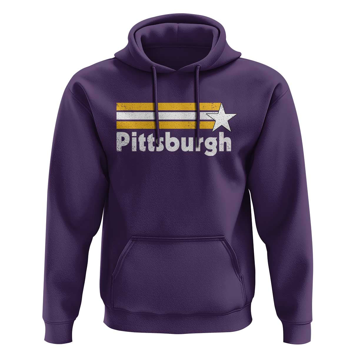 Retro Pittsburgh Hoodie Vintage Pennsylvania Stripes 70s 80s 90s - Wonder Print Shop