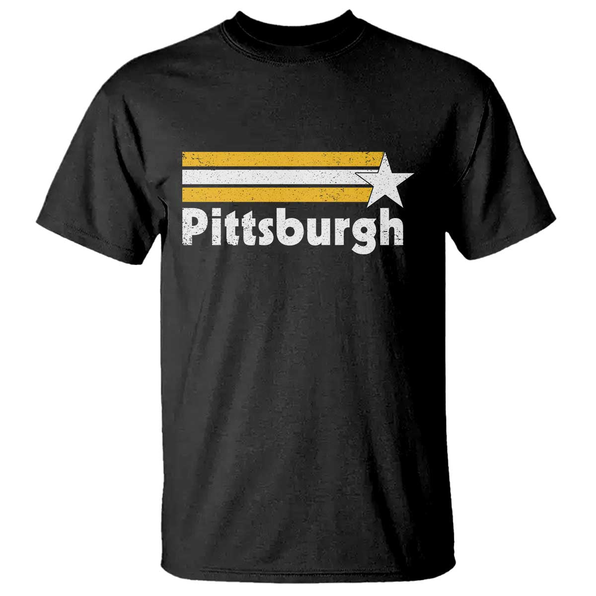 Retro Pittsburgh T Shirt Vintage Pennsylvania Stripes 70s 80s 90s - Wonder Print Shop