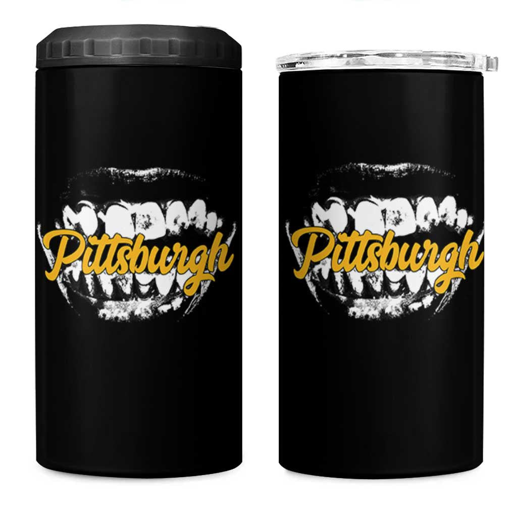 Pittsburgh 4 in 1 Can Cooler Tumbler Streetwear Steel City Pride - Wonder Print Shop
