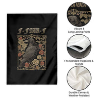 Funny F Caw F Crow Garden Flag Vintage Bird Saying Adult Humor Gothic Tarot Card - Wonder Print Shop