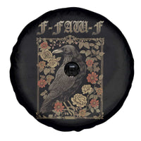 Funny F Caw F Crow Spare Tire Cover Vintage Bird Saying Adult Humor Gothic Tarot Card - Wonder Print Shop
