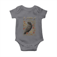 Funny F Caw F Crow Baby Onesie Vintage Bird Saying Adult Humor Gothic Tarot Card - Wonder Print Shop