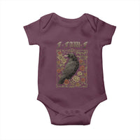 Funny F Caw F Crow Baby Onesie Vintage Bird Saying Adult Humor Gothic Tarot Card - Wonder Print Shop